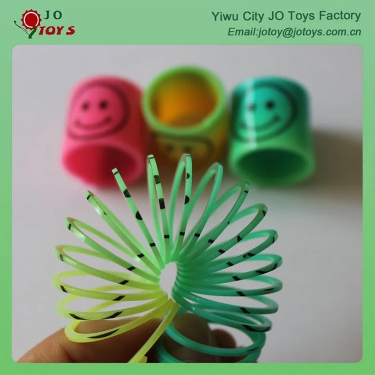 Colourful Smiling Face Plastic Spring Promotion Toy 2