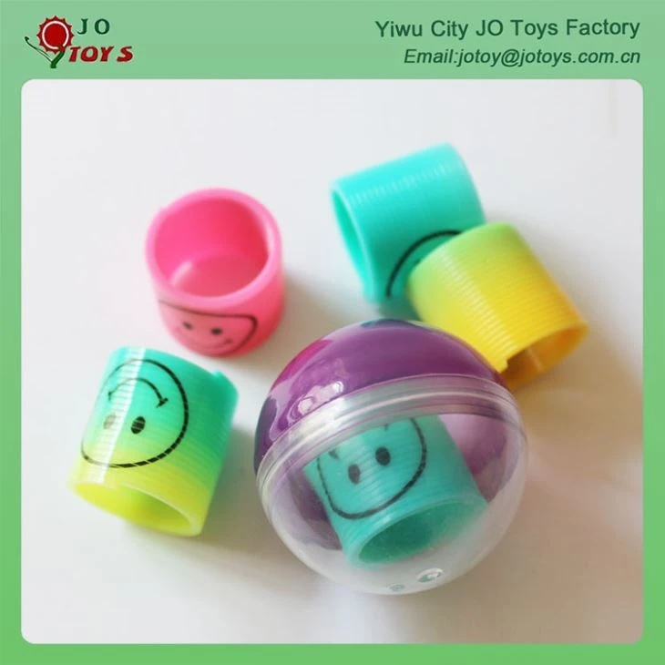 Colourful Smiling Face Plastic Spring Promotion Toy 4