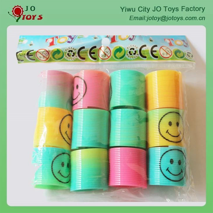 Colourful Smiling Face Plastic Spring Promotion Toy 5