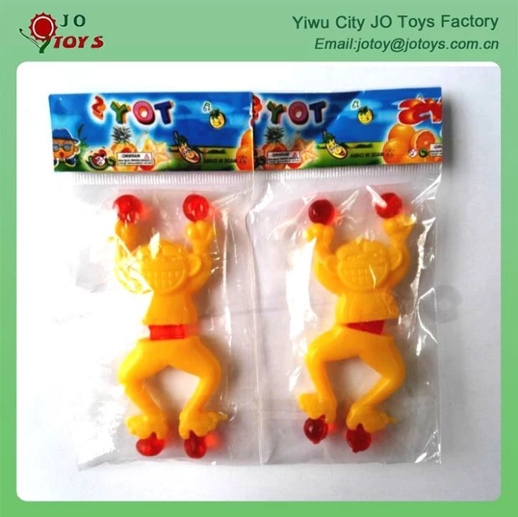 Promotional Cute And Funny Plastic Sticky Monkey On The Wall Toy 2