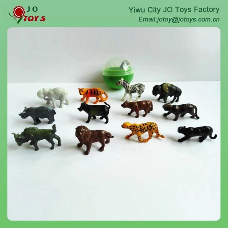 happy mini Zoo animals Plastic for child capsule toy 5