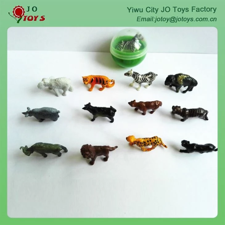 happy mini Zoo animals Plastic for child capsule toy 6
