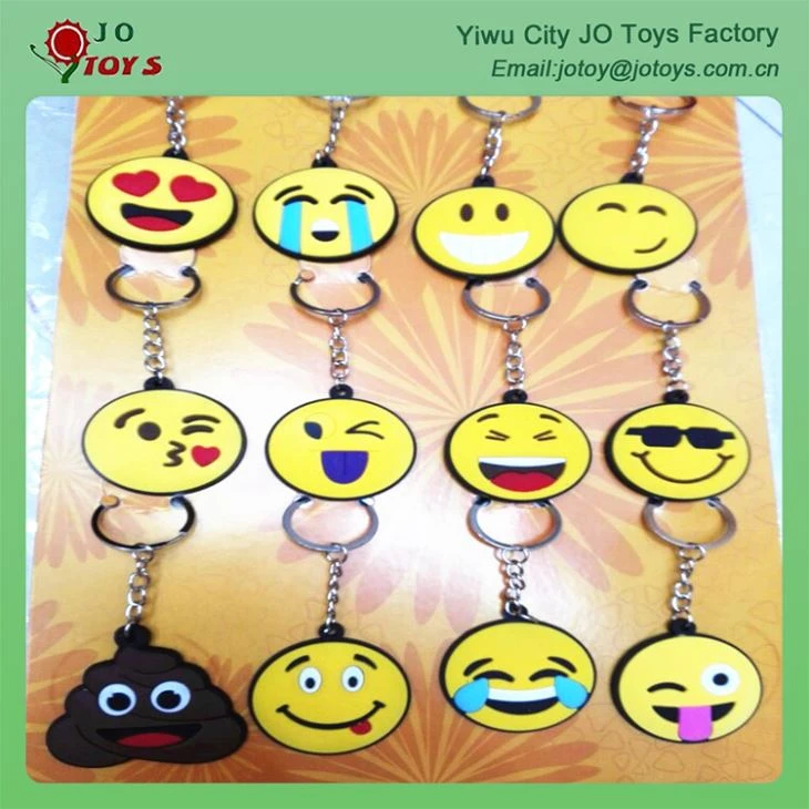 4.5CM Plastic Emoji Keychain For Capsule Toy 6