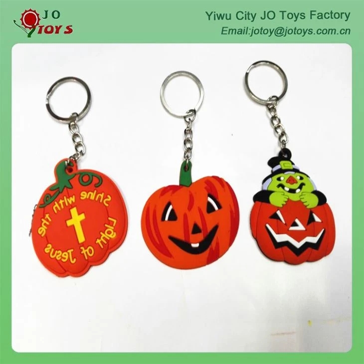 Popular Halloween Pumpkin Plastic Keychain For Capsule Toy 2