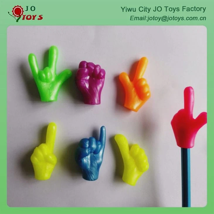 Promotion TPR Material Gesture Pencil Topper For Capsule Toy 5