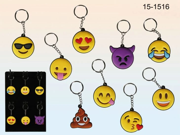 4.5CM Plastic Emoji Keychain For Capsule Toy