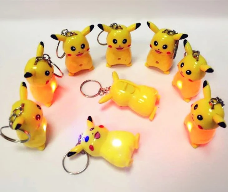 Pikachu Toy With Led Light Keychain