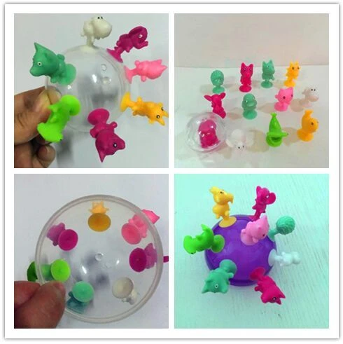 promotion gift mini stikeez toys Suction Animal Toy For 45mm Capsules