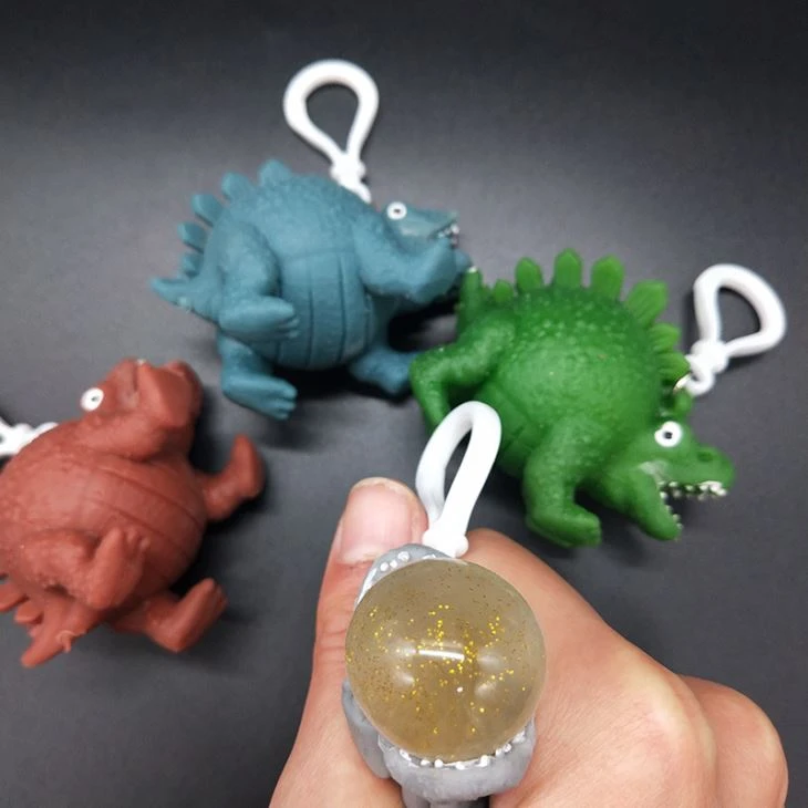 Dinosaur Stress Toys With Keychain