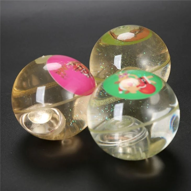 Flashing Bouncy Ball With Glitter