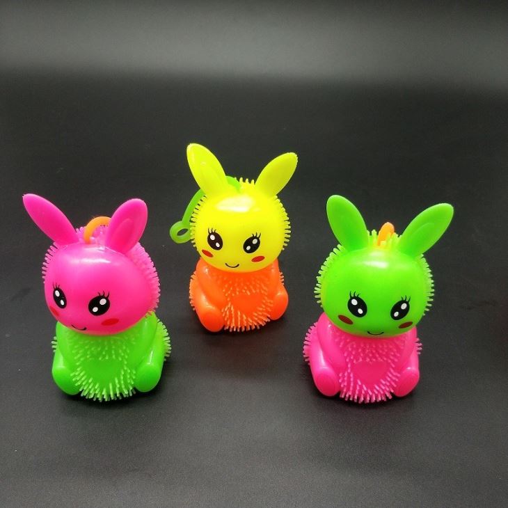 Kawaii Flashing Rabbit Bear Ball Whistle Toy