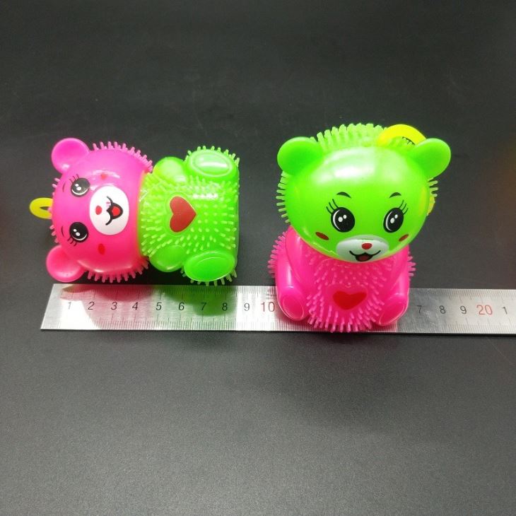 Kawaii Flashing Rabbit Bear Ball Whistle Toy