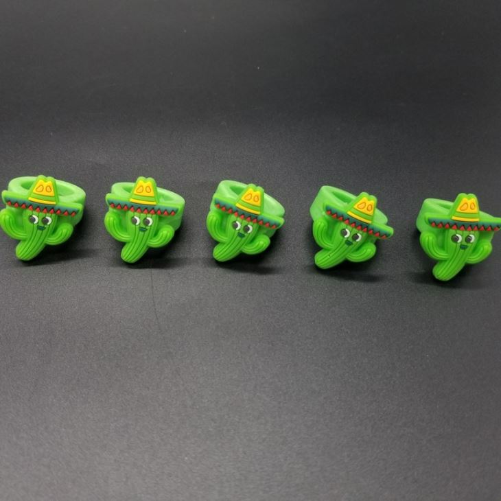 Kwaii Cactus PVC Finger Ring