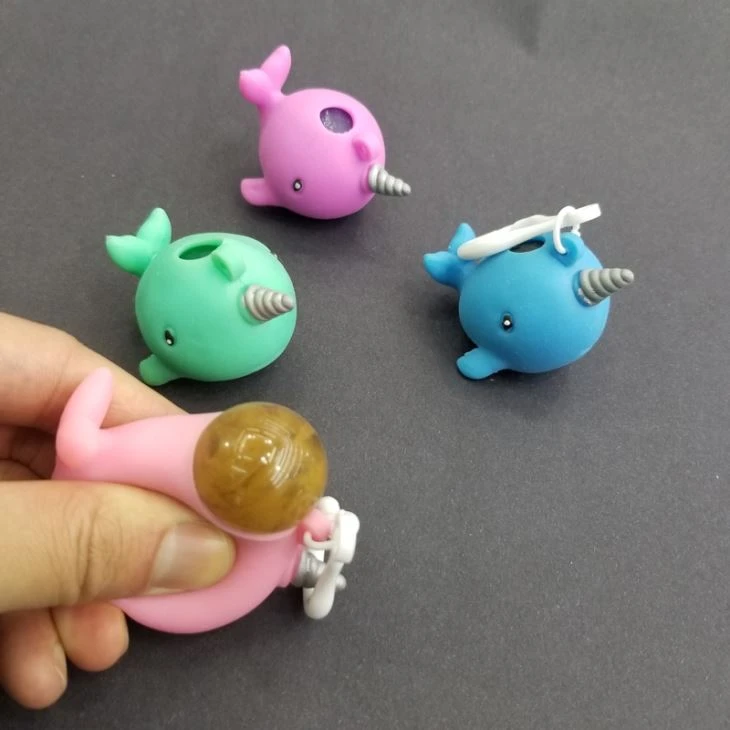 Narwhal Shape Mesh Squeeze Ball