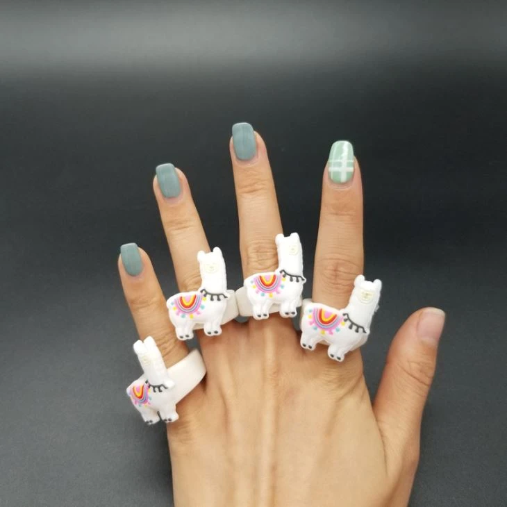 Plastic Llama Finger Ring