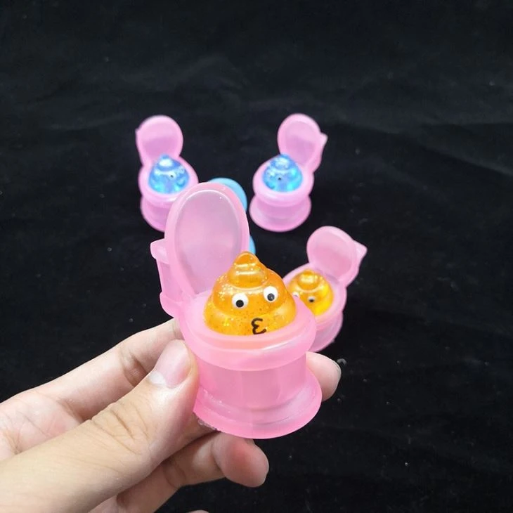 Plastic Squeeze Toilet Novelty Toy