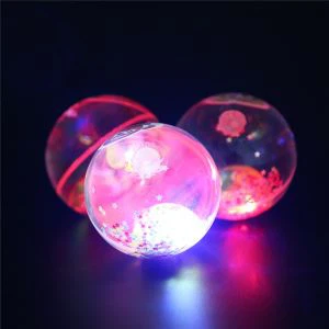 Flashing Bouncy Ball With Glitter