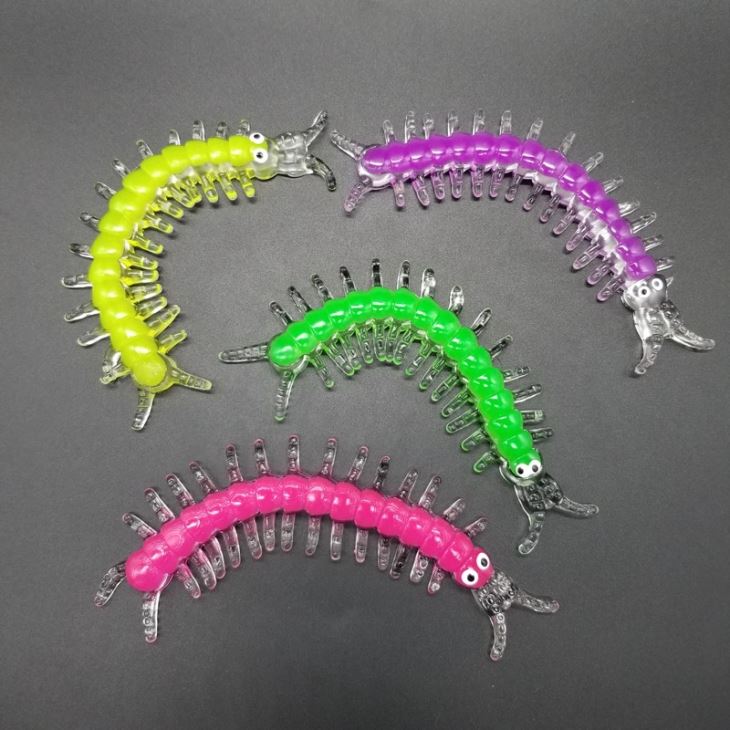 Soft Sticky Stretchy Cartoon Centipede