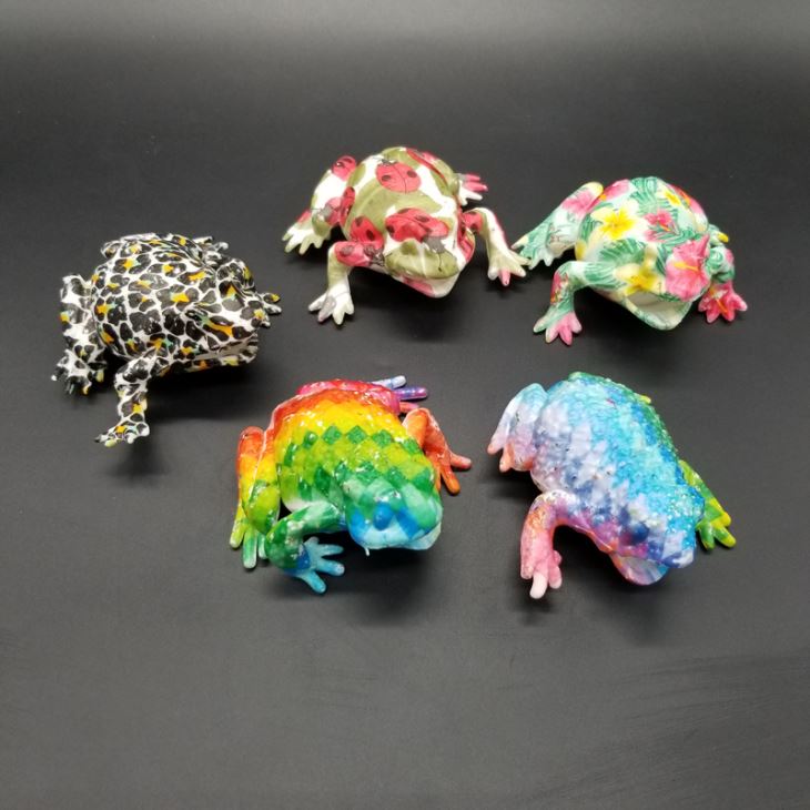 Squeeze Frog Stress Beads Ball With Printing