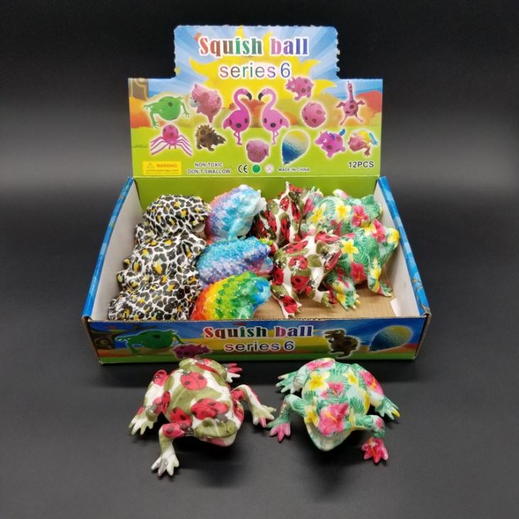 Squeeze Frog Stress Beads Ball With Printing