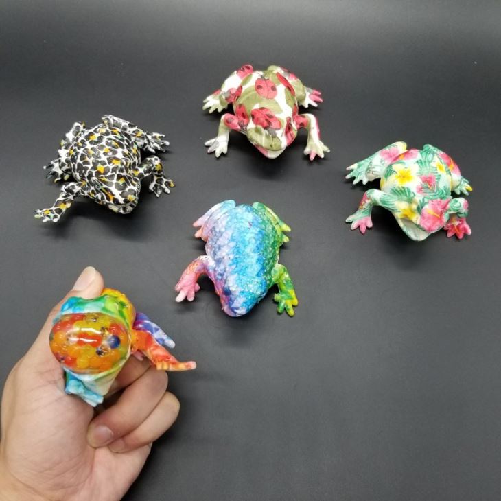 Squeeze Frog Stress Beads Ball With Printing