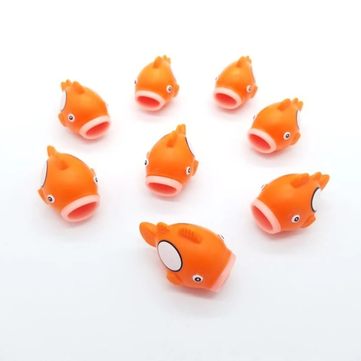 Squeeze Toy With Tongue PVC Soft Small Rubber Fish Toys