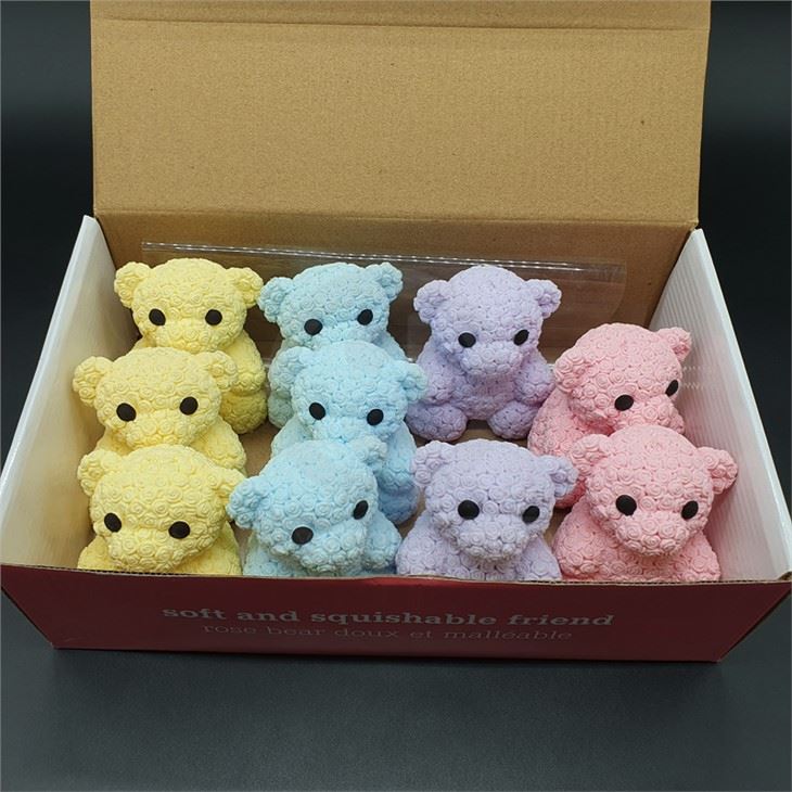TPR Soft Rose Bear Stretchy Toys Children Gift