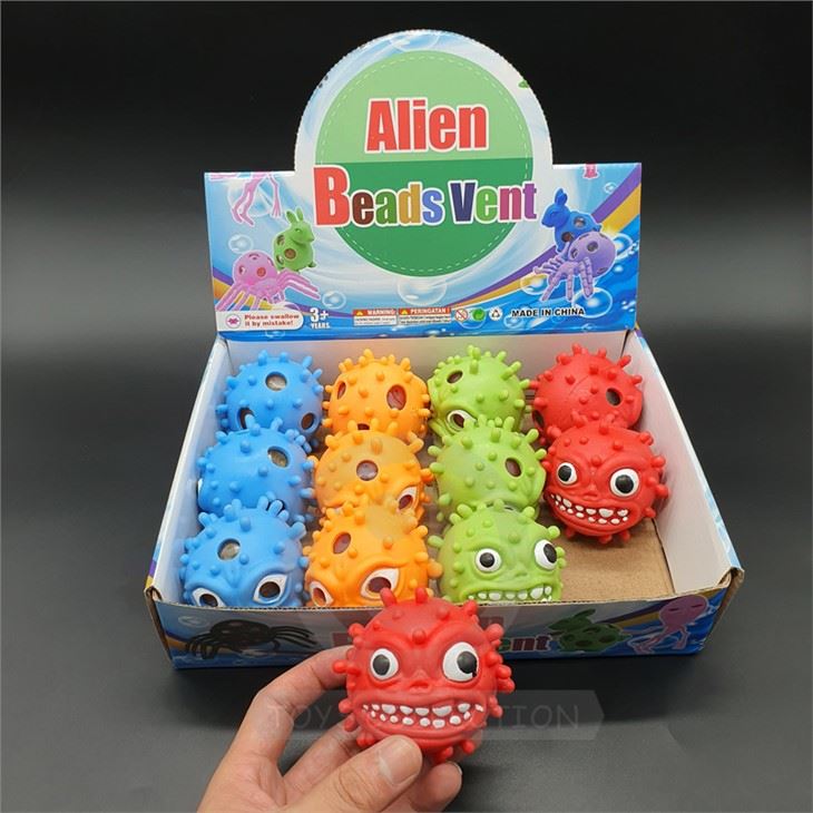 Squeeze Virus Monster Beads Ball Relieve Stress Toys