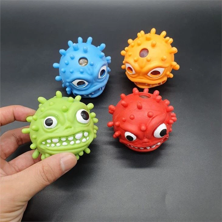 Virus Shape Squeeze Stress Mesh Beads Ball