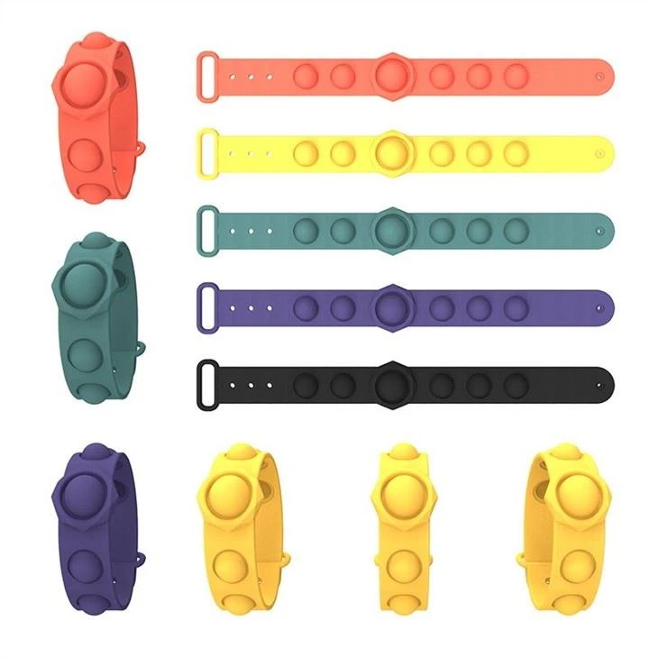 Fidget Pop Bubble Bracelet Single Rainbow Color