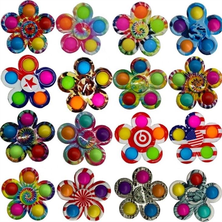 Finger Simple Dimple Bubble Spinner For Kids
