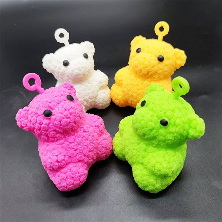 TPR Squeeze Rose Bear
