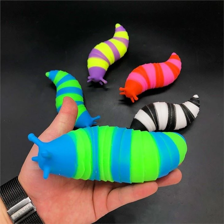 Squishy Animal Colorful Vent TPR Soft Anti Stress Toys Plastic Fidget Toy Squeeze Slug