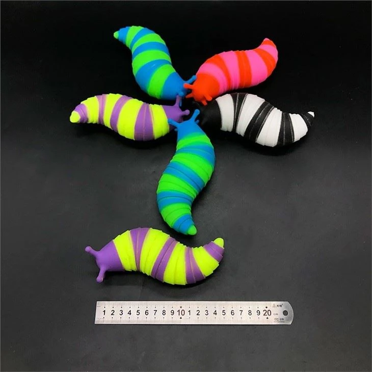 Squishy Animal Colorful Vent TPR Soft Anti Stress Toys Plastic Fidget Toy Squeeze Slug