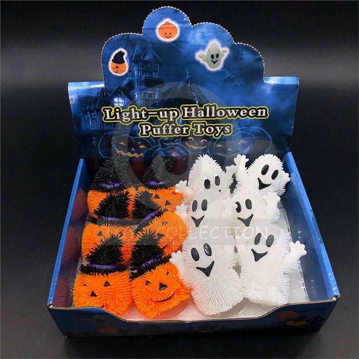 Halloween 2022 Party Supplies Decorations Halloween Lights Spike Ball Pumpkin Ghost Puffer Toys LED Halloween For Kids