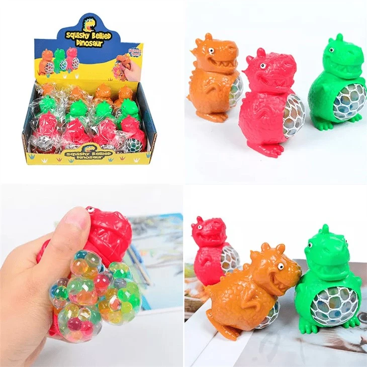 Squeeze Dino Beads Grape Ball
