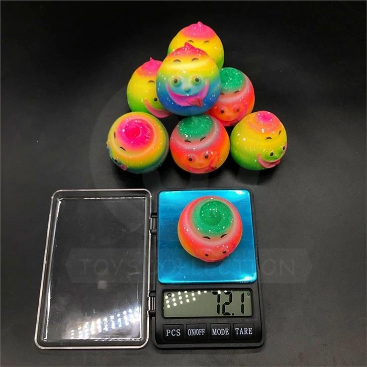 TPR Decompression Toy Cartoon Kids Trick Vent Ball Colorful Kawaii Funny Poops Squeeze Stool