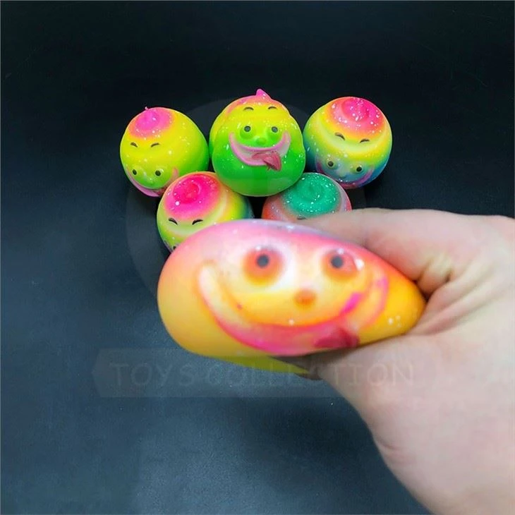 TPR Decompression Toy Cartoon Kids Trick Vent Ball Colorful Kawaii Funny Poops Squeeze Stool