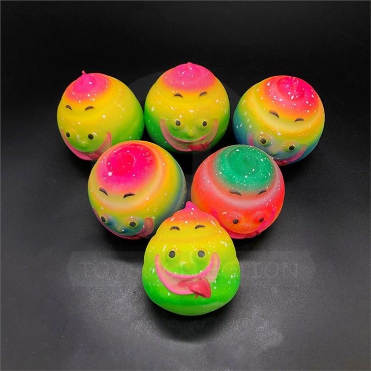 TPR Decompression Toy Cartoon Kids Trick Vent Ball Colorful Kawaii Funny Poops Squeeze Stool