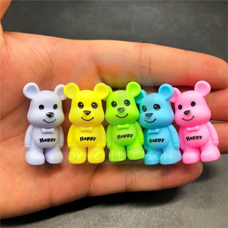 Wholesale 2 Inch Vending Capsule Toys Plastic Cartoon Happy Bear Doll Toy For Kids