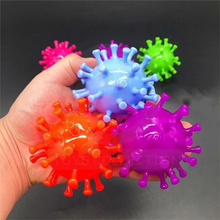 Wholesale Hot Selling Beads Decompression Stress Relieve Squeeze Ball Toy Vent Virus Squishy Balls For Kids