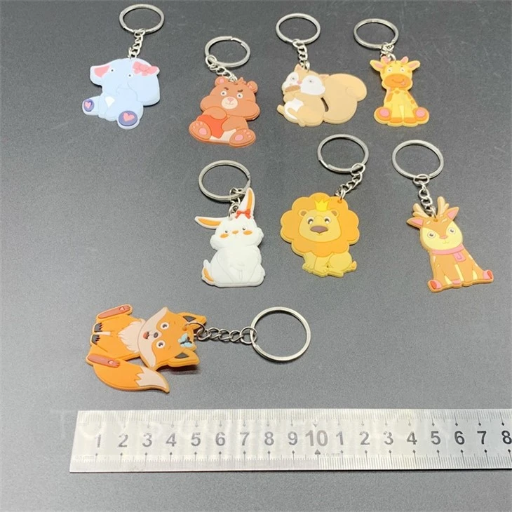 Promotion Flat Cartoon Animal Keychain For Vending Machine