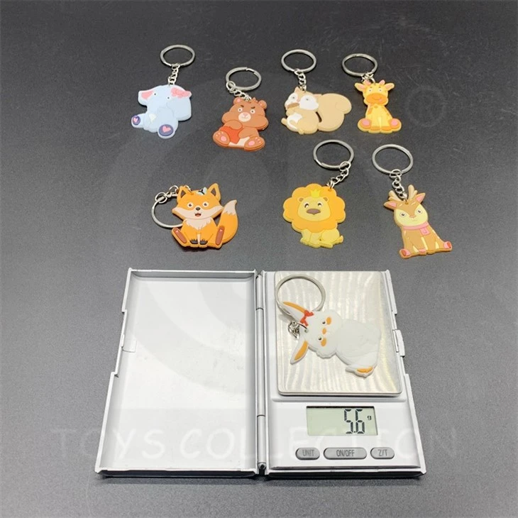 Promotion Flat Cartoon Animal Keychain For Vending Machine