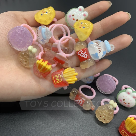 Wholesales Plastic Food Ring Toy Ornaments