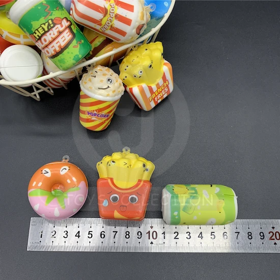 PU Food Slow Rising Stress Toy Key Chain Party