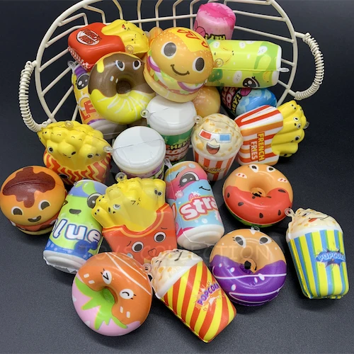 PU Food Slow Rising Stress Toy Key Chain Party
