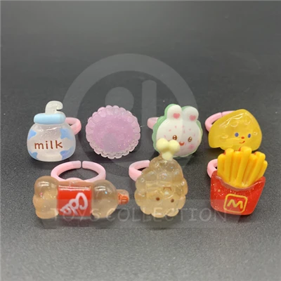 Wholesales Plastic Food Ring Toy Ornaments