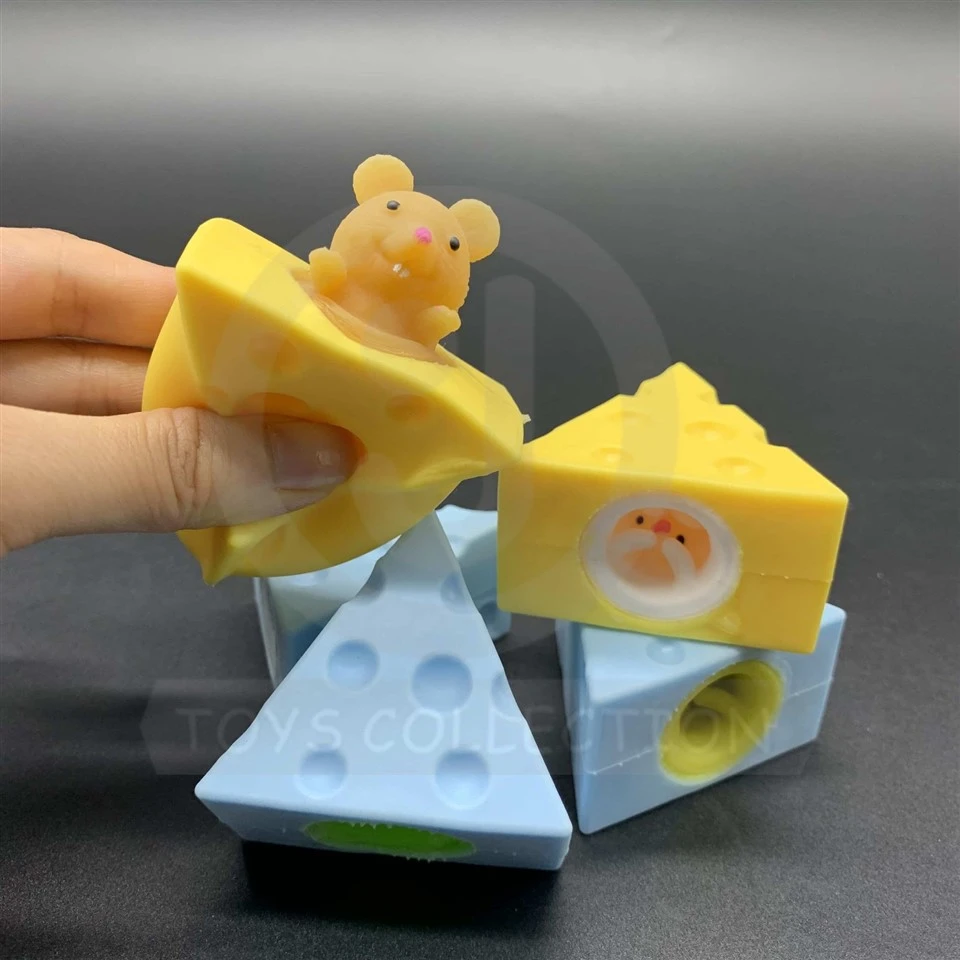 Squeeze Pops Mouse In Triangle Shape Cheese Toy
